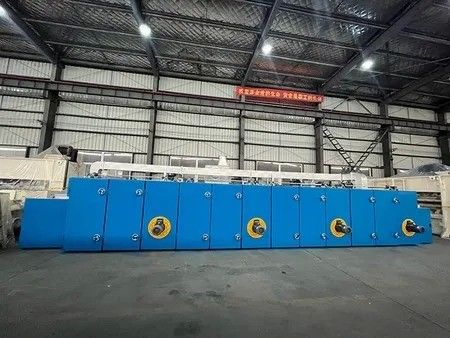 Electrical Heating Fabric Oven 600GSM Hot Air Through Oven Single Conveyor Belt For Soft Wadding